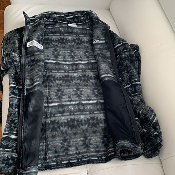 Columbia Aztec Fleece Zip Pockets Jacket Size L - Picture 11 of 11